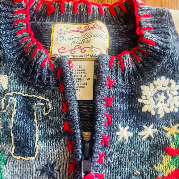 Women Christmas Cardigan Heirloom Collections petite large - Picture 10 of 13